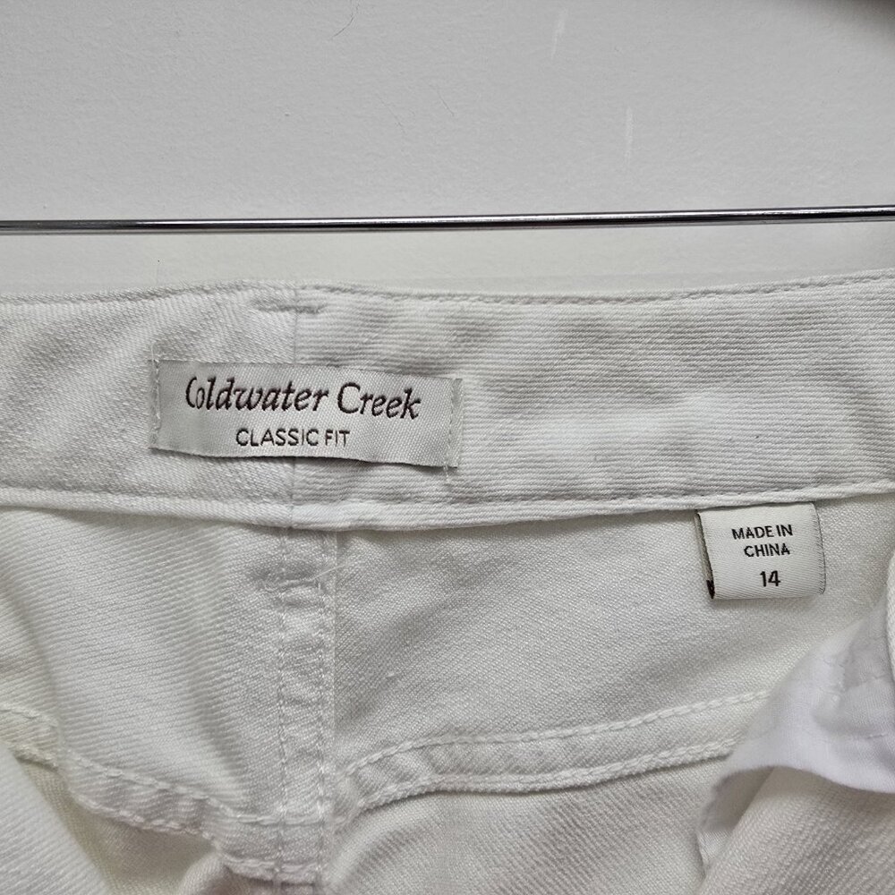 Coldwater Creek Classic Fit Embroidered Jeans Sz 14 Straight Fit Stretch Comfort - Picture 3 of 10